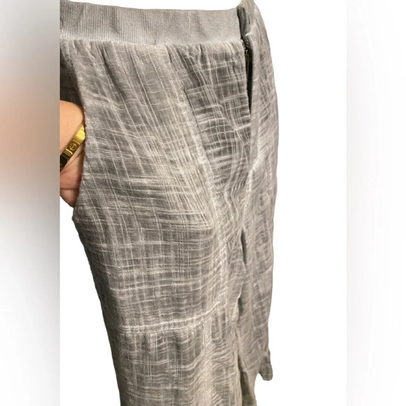 Soft Surroundings Raleigh Pants Cotton Gauze Ruffle Hem Wide Leg - Picture 3 of 12